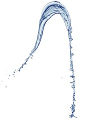 Fototapeta na wymiar blue water splash with clipping path