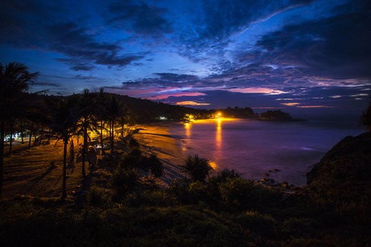 East Java, Klayar Beach at dusk