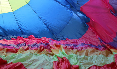 inside a colored nylon balloon