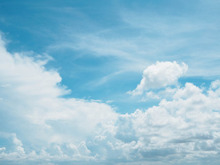 Clear blue sky with white cloud