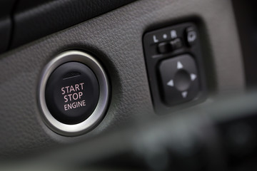 start stop engine buttons in car