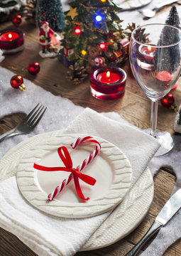 Christmas table setting