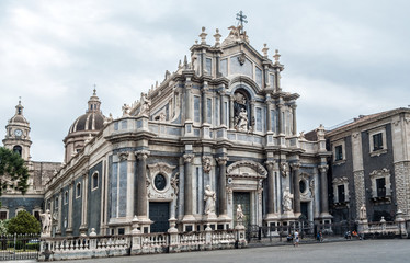 Fototapeta na wymiar Cathedral of Santa Agatha in Catania, Sicily, Italy