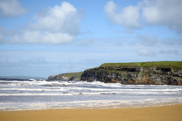 beach waves and cliffs on the wild atlantic way