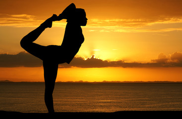 Fototapeta premium Woman Working Out At Beach