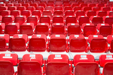 amphitheater of red seats