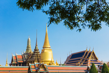 Temple of the Emerald Buddha or Wat Phra Kaew in Bangkok,