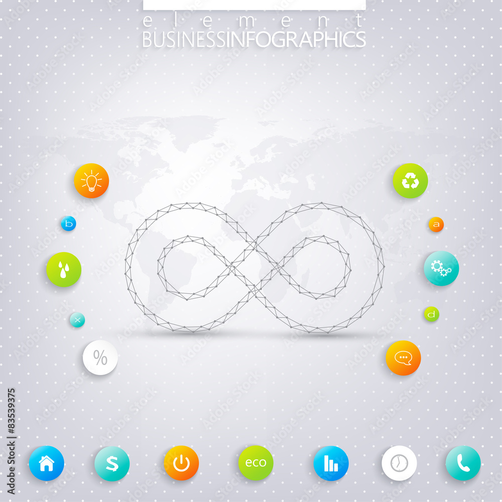 Poster Modern infographic design with place for your text , workflow