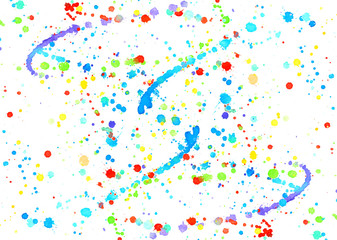 Multicolored watercolor splash blot
