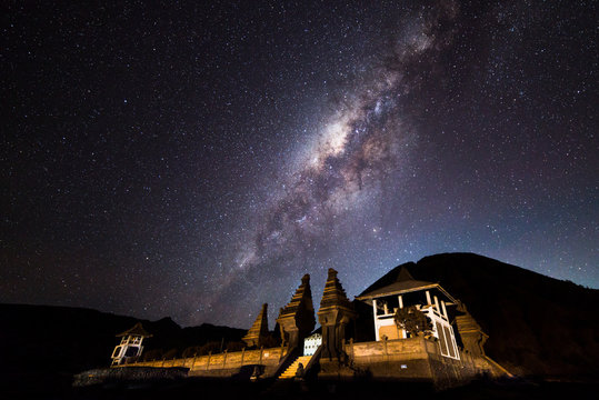 Indonesia, East Java, Milky Way at Bromo Tengger Semeru National Park