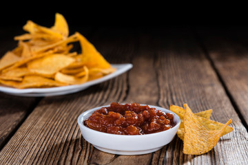 Nachos with Salsa Sauce