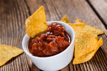 Nachos with Salsa Sauce