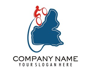 downhill silhouette logo image vector