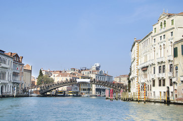 Obraz na płótnie Canvas Ponte dell'Accademia in Venice and grand canal in Venice