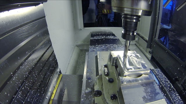 CNC milling machine on a factory