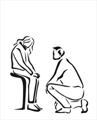 chico consolando a su amiga