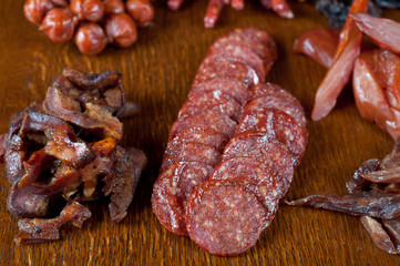 meat and sausages