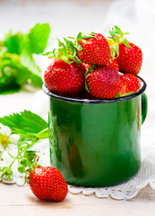 fresh, organic strawberry