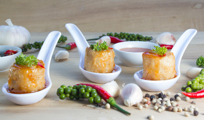 Deep Fried Chicken Roll, Thai food