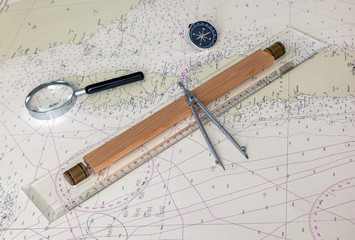 Route and compass