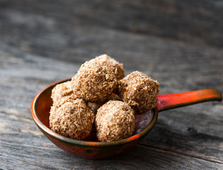 Raw snacks with nuts and seeds