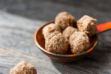 Raw snacks with nuts and seeds