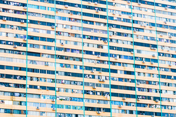 Crowded block of flats