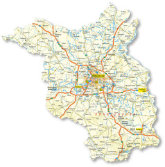 Bundesland Brandenburg mit Berlin © obelicks