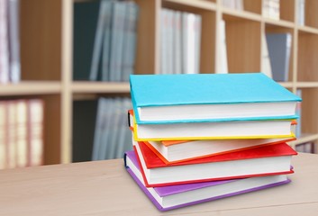 Book, stack, literature.
