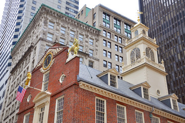 Obraz premium Old State House in downtown Boston, Massachusetts, USA