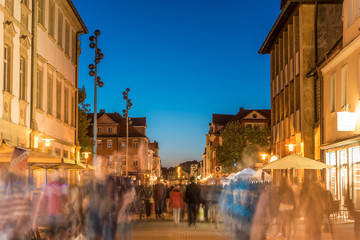 Fußgängerzone Erlangen bei Nacht