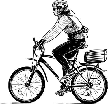 cyclist sketch
