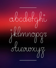  Hand drawn font. Vector alphabet
