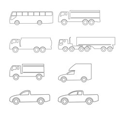 car  icon  truck  commercial vehicle  line
