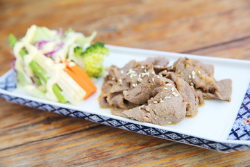 japanese food ginger fried beef