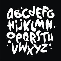 Cartoon comic graffiti font alphabet. Vector © doctorletters