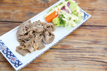japanese food ginger fried beef