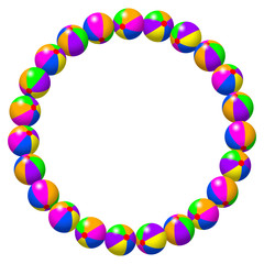 Colorful Beach Balls Circle