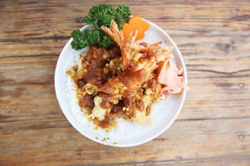 shrimp tempura don