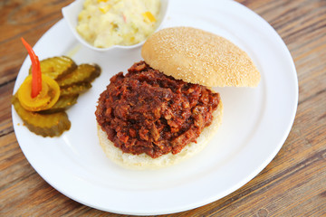 bbq pork rib burger