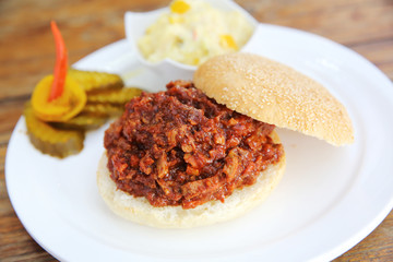 bbq pork rib burger