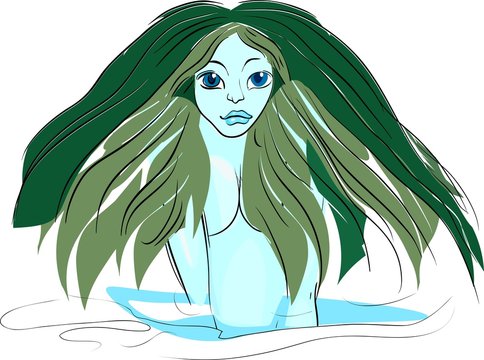 Portrait of mermaid