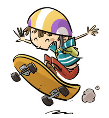 niño en monopatín © cirodelia