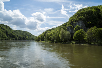 Fototapeta na wymiar Donaudurchbruch bei Kehlheim in Niederbayern