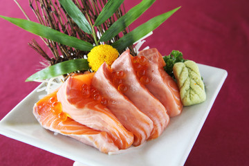 salmon sashimi