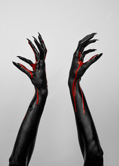 Bloody black hands of death