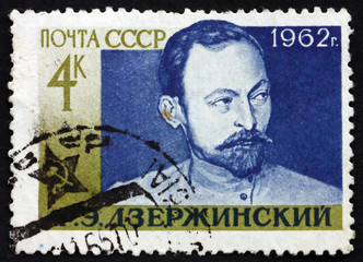 Postage stamp Russia 1962 Feliks Edmundovich Dzerzhinski - obrazy, fototapety, plakaty