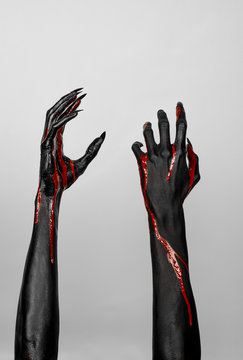 Bloody black hands of death