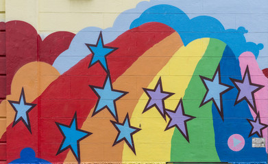 Regenbogen Graffiti
