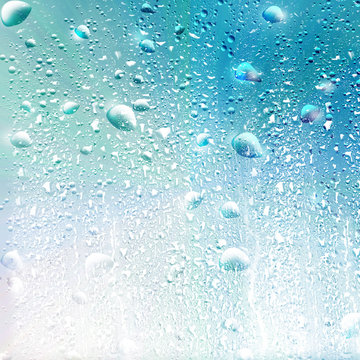 Background of water droplets